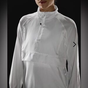 Lululemon Stretch Ripstop Running Half-Zip Jacket in White - Size 4